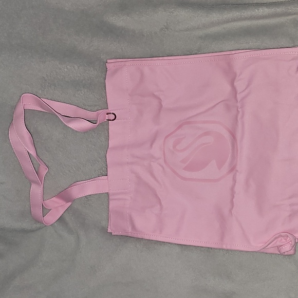 New - Swarovski - Iconic Swan - Pink Canvas Tote Bag w/ Tag - Picture 3 of 7